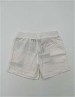 Moschino Pantaloncino neonata in cotone bianco con elastico - immagine 2