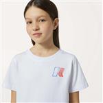 K-way T-shirt ragazzo manica corta bianca con logo laterale - immagine 2
