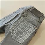 4US Paciotti Pantalone in gabardina grigio, modello jeans - immagine 2