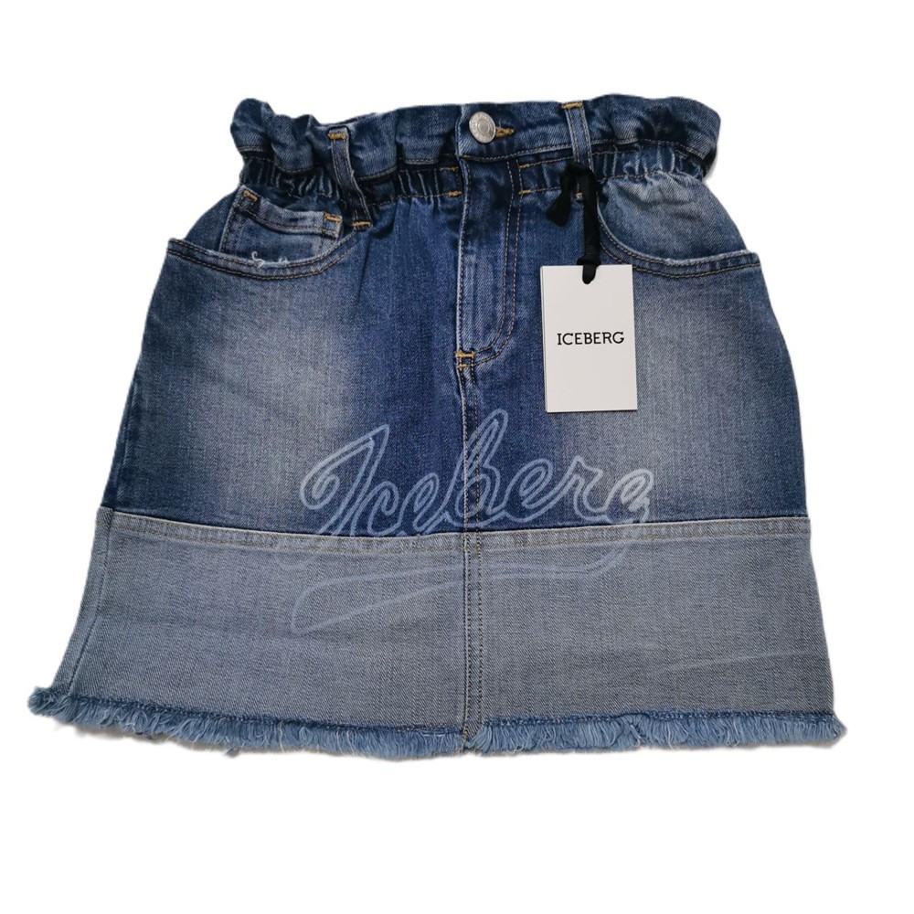Iceberg_Gonna_in_Denim_con_elastico_in_vita Iceberg Gonna in Denim con elastico in vita - immagine 1