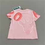 Kenzo t-shirt rosa con stampe multicolor - immagine 2