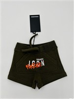 Dsquared2 Pantaloncino neonata nero con tasca centrale