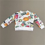 Kenzo Felpa bianca con stampe colorate