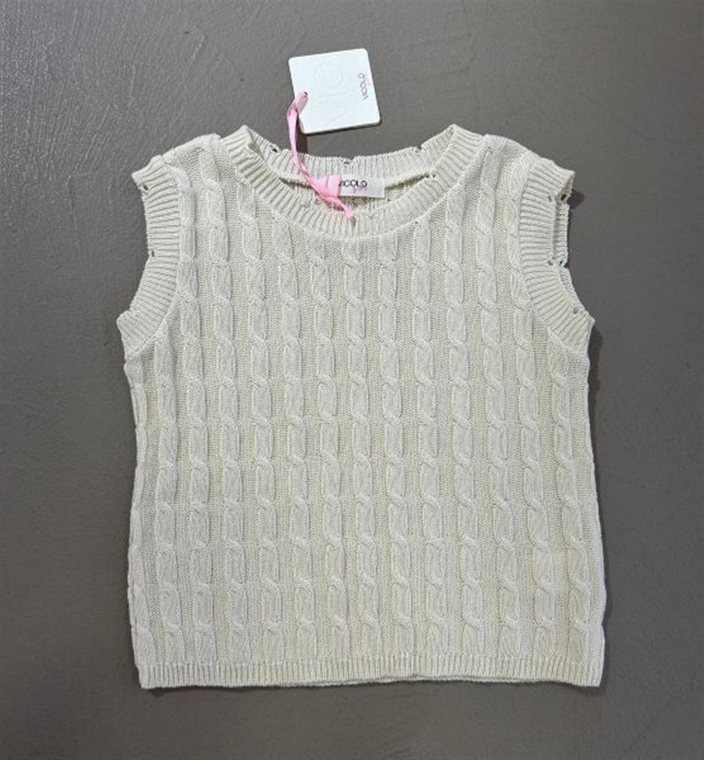Vicolo_Gilet_in_cotone_sabbia Vicolo Gilet in cotone sabbia - immagine 1