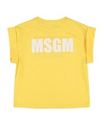 MSGM T-shirt crop gialla - immagine 2