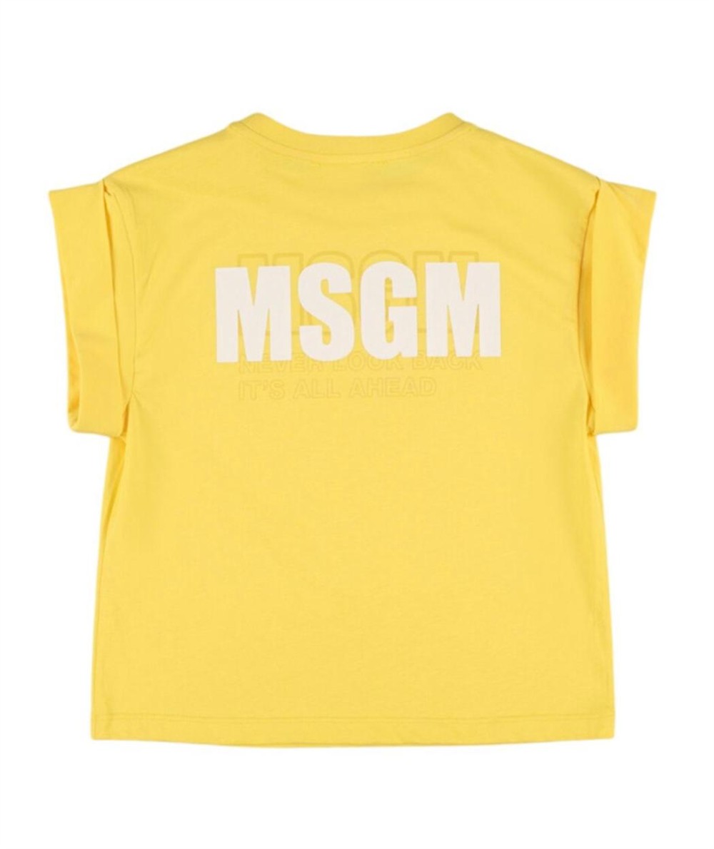 MSGM T-shirt crop gialla - immagine 2