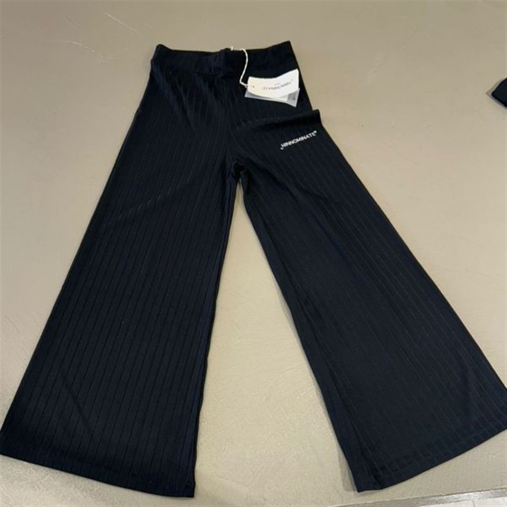 hinnominate_pantalone_nero_a_zampa_a_costine hinnominate pantalone nero a zampa a costine - immagine 1