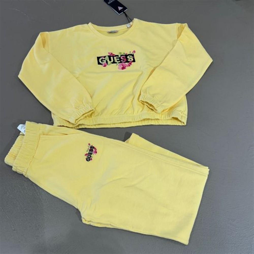 guess_completo_felpa_e_pantalone_giallo guess completo felpa e pantalone giallo - immagine 1