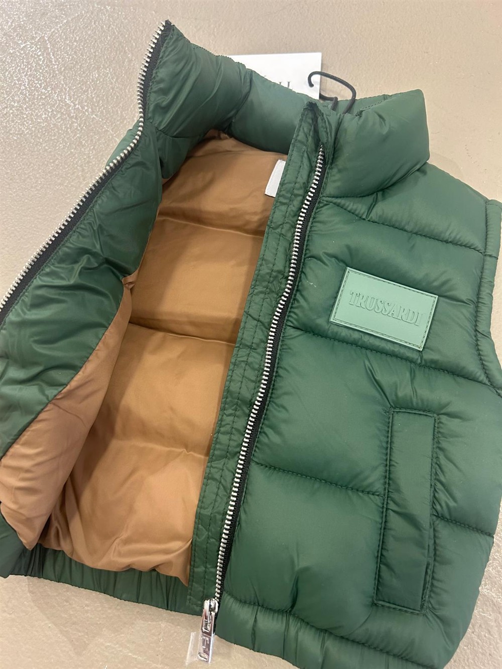 Trussardi Giubbino smanicato verde - immagine 2