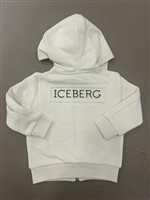 Iceberg Felpa panna con zip e cappuccio - immagine 2