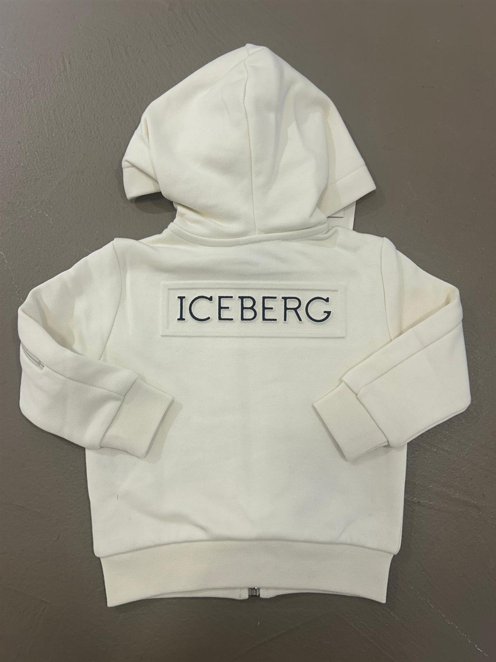 Iceberg Felpa panna con zip e cappuccio - immagine 2